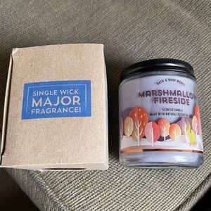 NWT Bath & Body Works Single Wick Candle MARSHMALLOW FIRESIDE